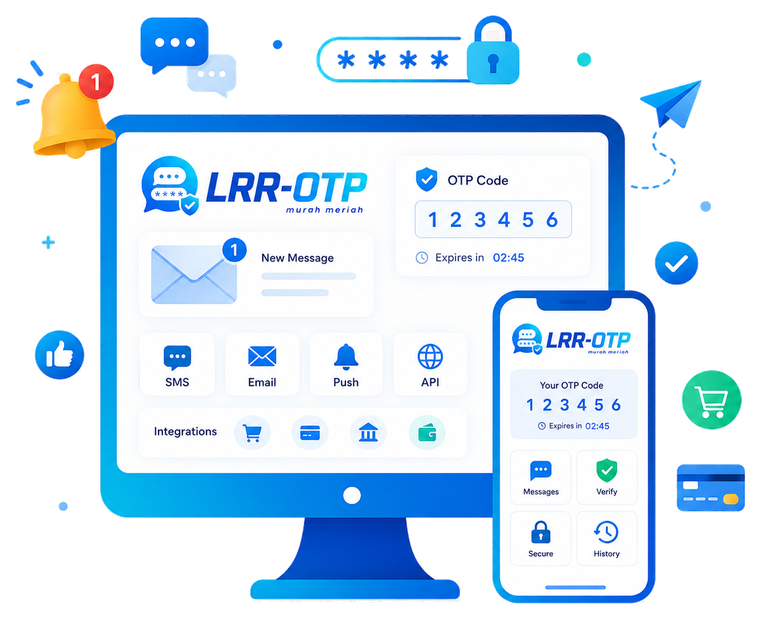 Tampilan LRR-OTP untuk order dan pantau kode